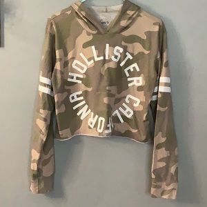 Hollister hooded crop top